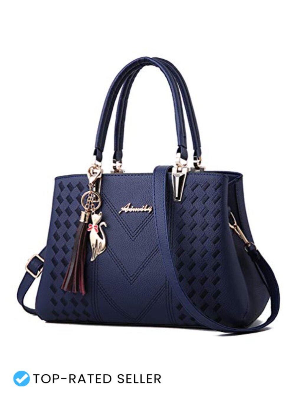 PU Leather Satchel Handbag Shoulder Bag Tote Crossbody